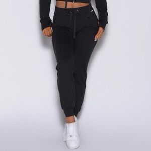 Bombshell Sportswear Cozy Joggers- Scrunch Butt- Size Small-Black